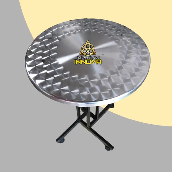 Mesa En Acero Redonda