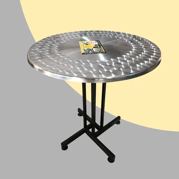 Mesa En Acero Redonda De 70cm De Diámetro