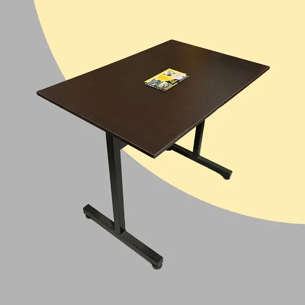Mesa Rectangular De 90cm X 60cm Tapa En Rh Color Wengue