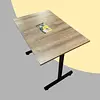 Mesa Rectangular De 90cm X 60cm Tapa En Rh Color Amaretto