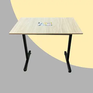 Mesa Rectangular De 90cm X 60cm Tapa En Rh Color Arena