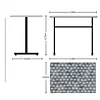 Mesa Rectangular De 90cm X 60cm Tapa En Acero