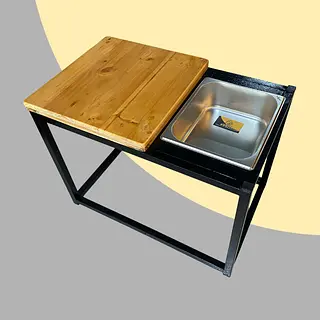 Mesa Rectangular Bar Con Poceta
