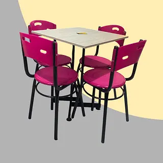 Juego De Silla Karla Con Mesa Cuadrada