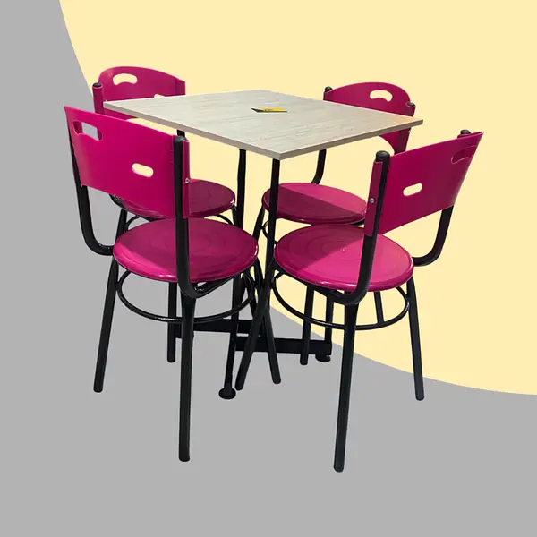 Juego De Silla Karla Con Mesa Cuadrada