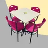 Juego De Silla Karla Con Mesa Cuadrada