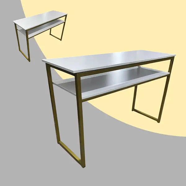 Mesa De Manicure Con Porta Lámpara Sencilla