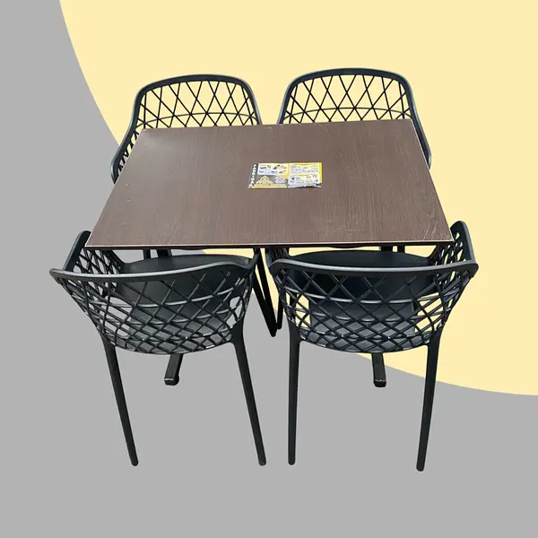 Juego De Silla Georgia Con Mesa De 90x60cm En Rh