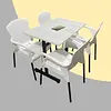 Juego De Sillas Eva Con Brazo Y Mesa Rectangular