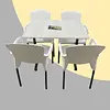 Juego De Sillas Eva Con Brazo Y Mesa Rectangular